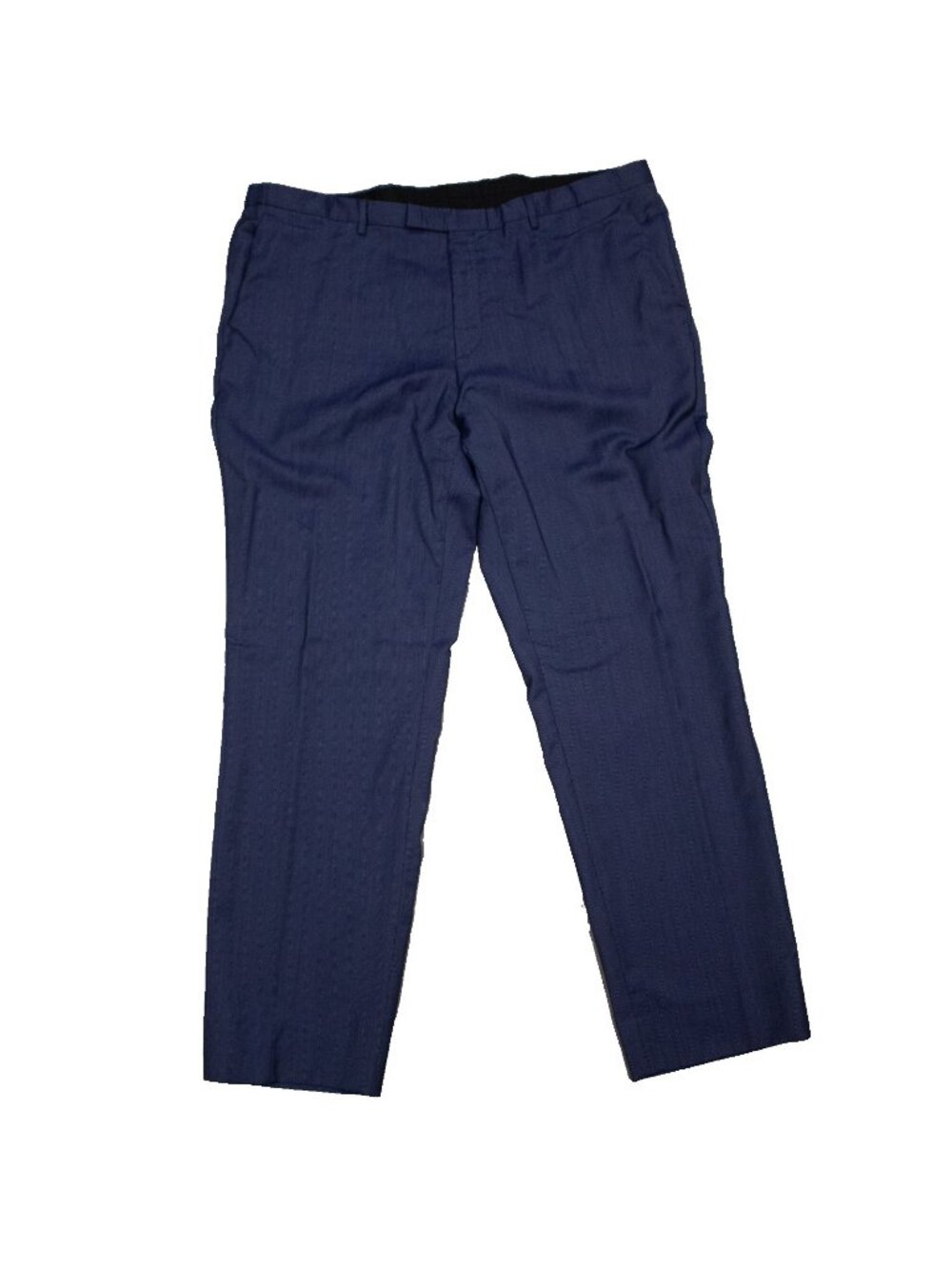 Hugo Boss Dress Pants Blue Wool Trousers "Grand / Central" Textured 40x30